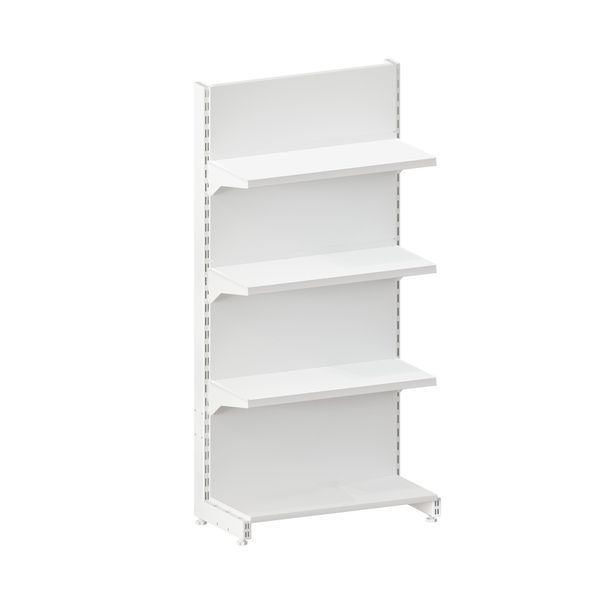 Стелаж пристінний 1600*750*300 (полиці 3х300 мм) RAL 9016 (білий) A0014-B фото