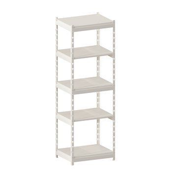 Стеллаж металлический LIGHT RACK 2050х665х500 5 полок RAL 9001 (кремовый) LR0022 фото