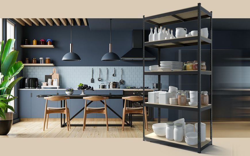 Стеллаж металлический Бюджет 1800*400*400 М 5ДСП met0133 фото