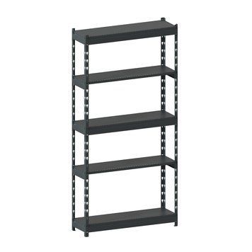 Стеллаж металлический LIGHT RACK 2050х1000х300 5 полок RAL 7016 (антрацит) LR0013 фото